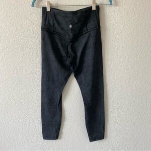 Athleta Elation Leggings Grey/Black Tie Dye Size Small 23” Inseam